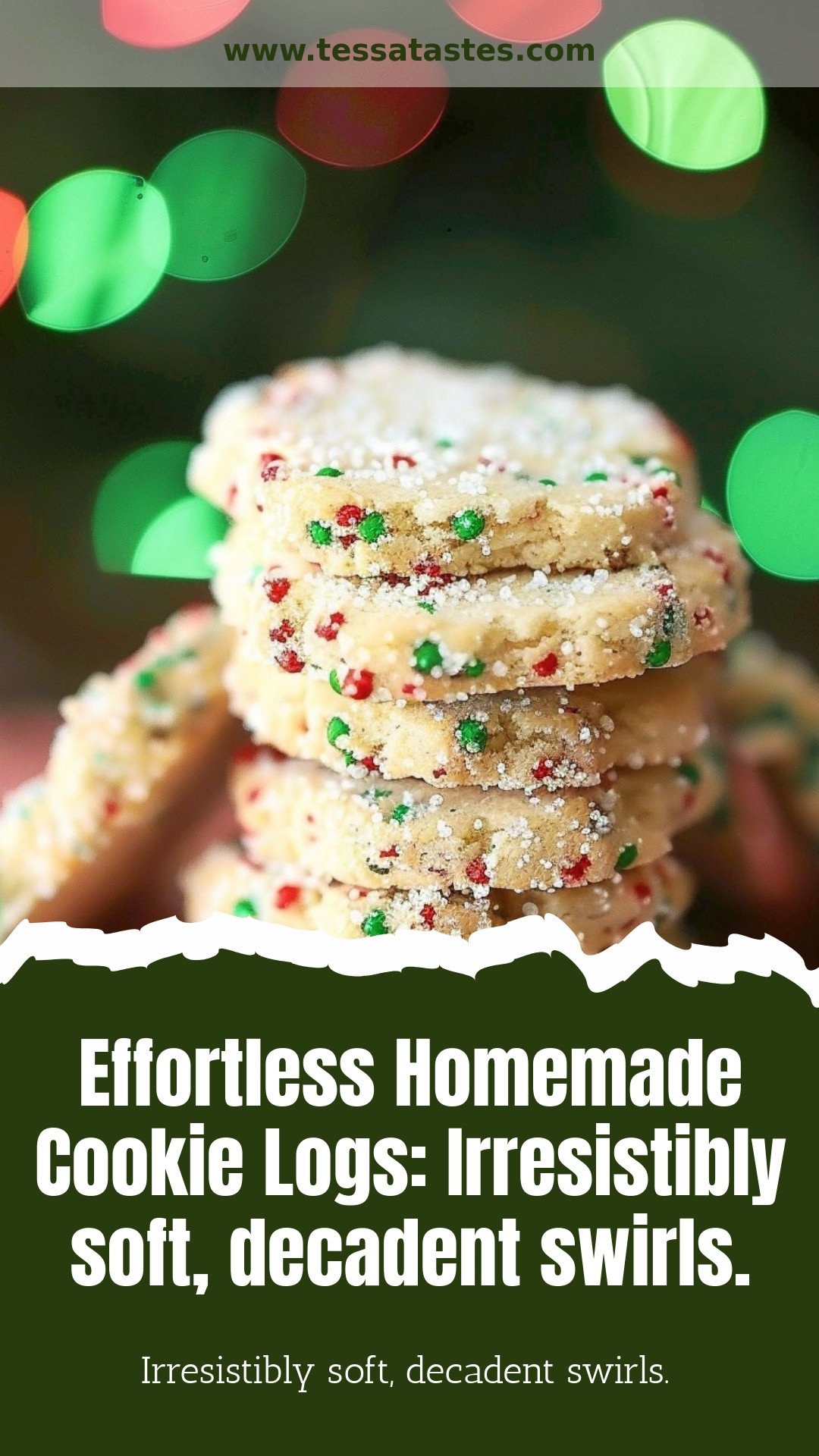 Effortless Homemade Cookie Logs: Irresistibly soft, decadent swirls.