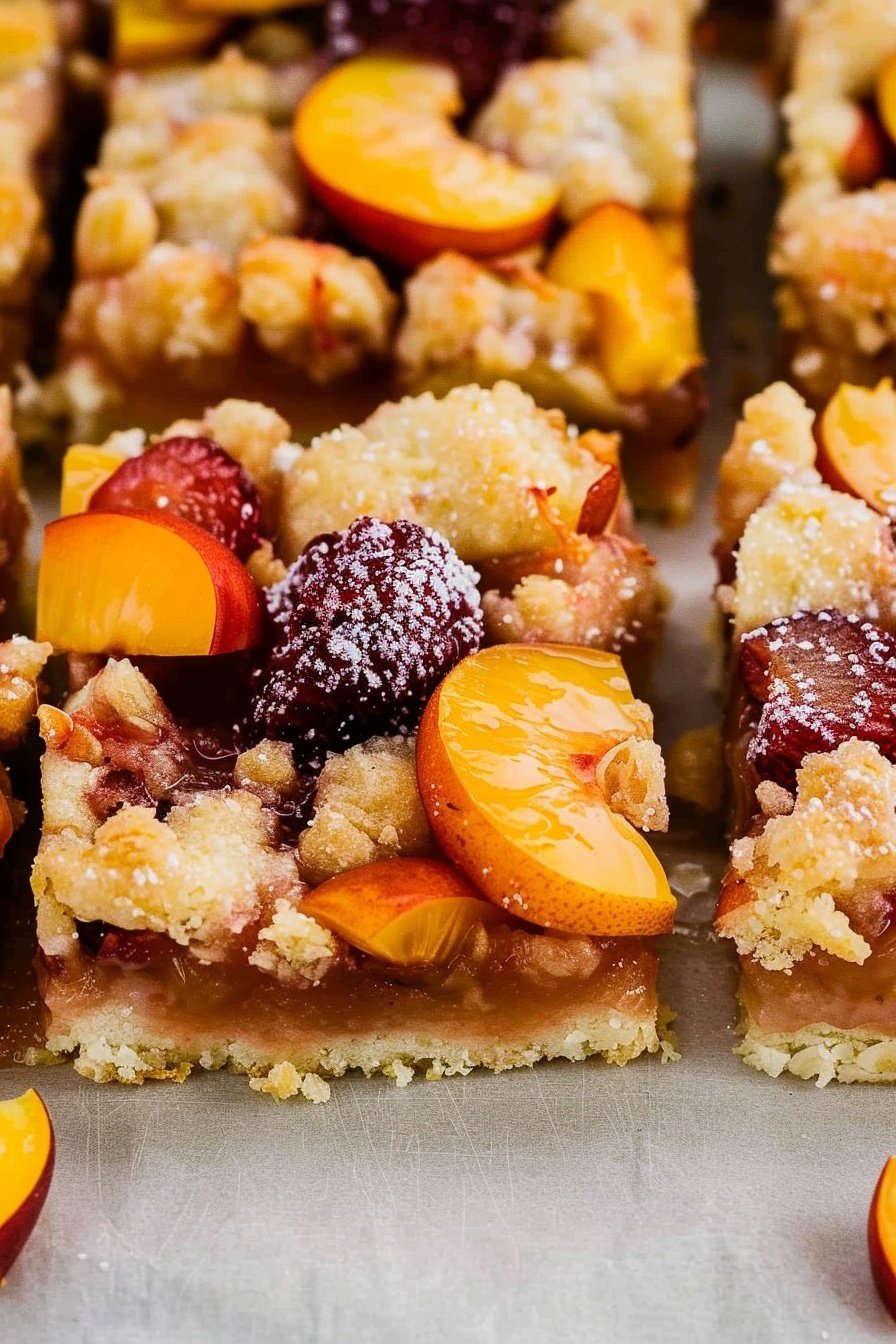 Summer Stone Fruit Squares: Juicy Peach Almond Bliss