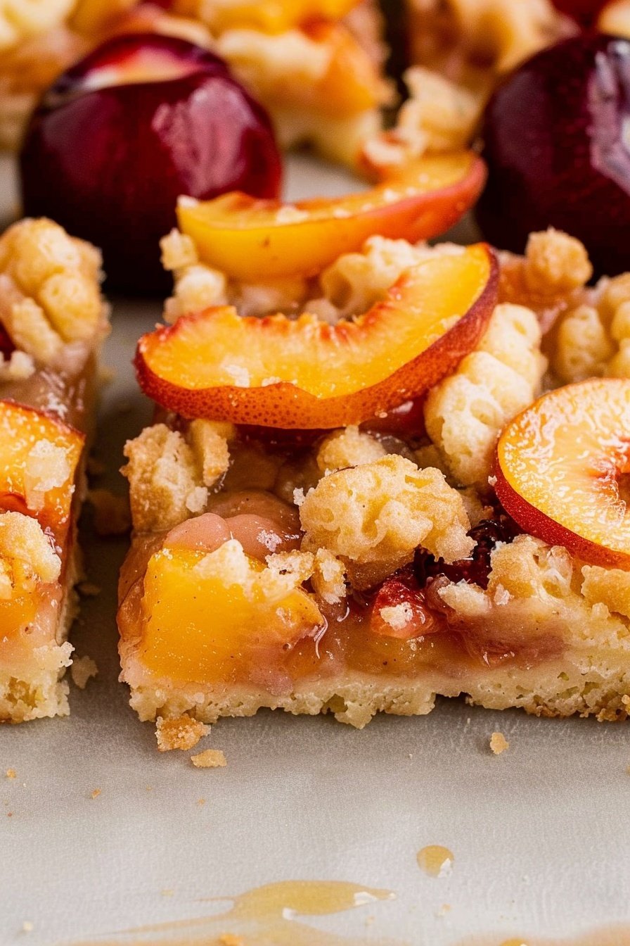 Summer Stone Fruit Squares: Juicy Peach Almond Bliss
