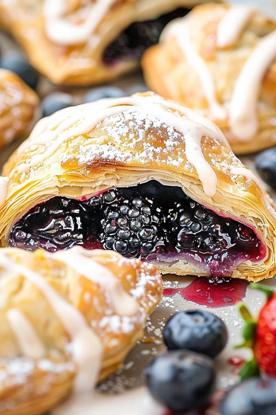 Portable Berry Pastries: Juicy bursts in pastry.