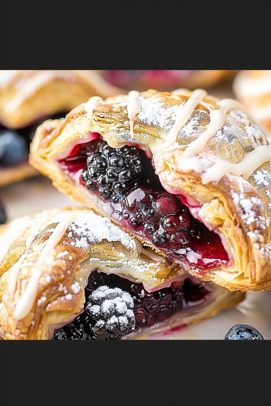 Portable Berry Pastries: Juicy bursts in pastry.