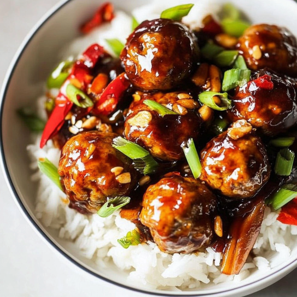 Kung Pao Chicken Meatballs