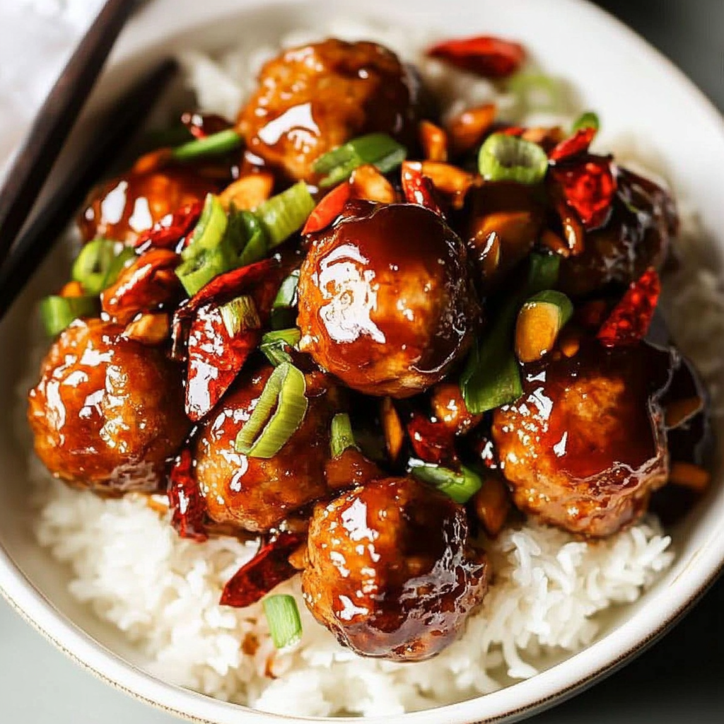 Kung Pao Chicken Meatballs