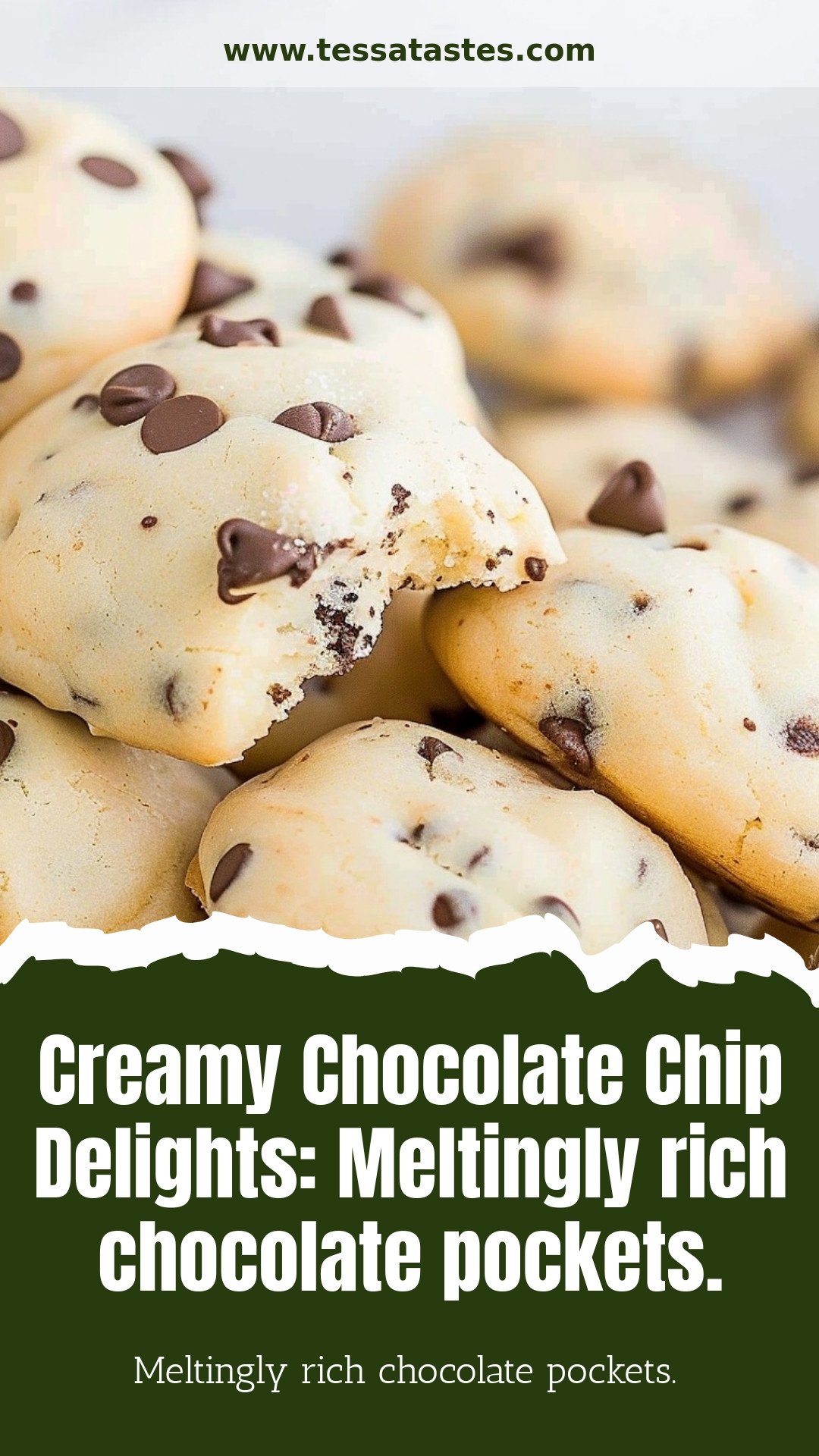 Creamy Chocolate Chip Delights: Meltingly rich chocolate pockets.