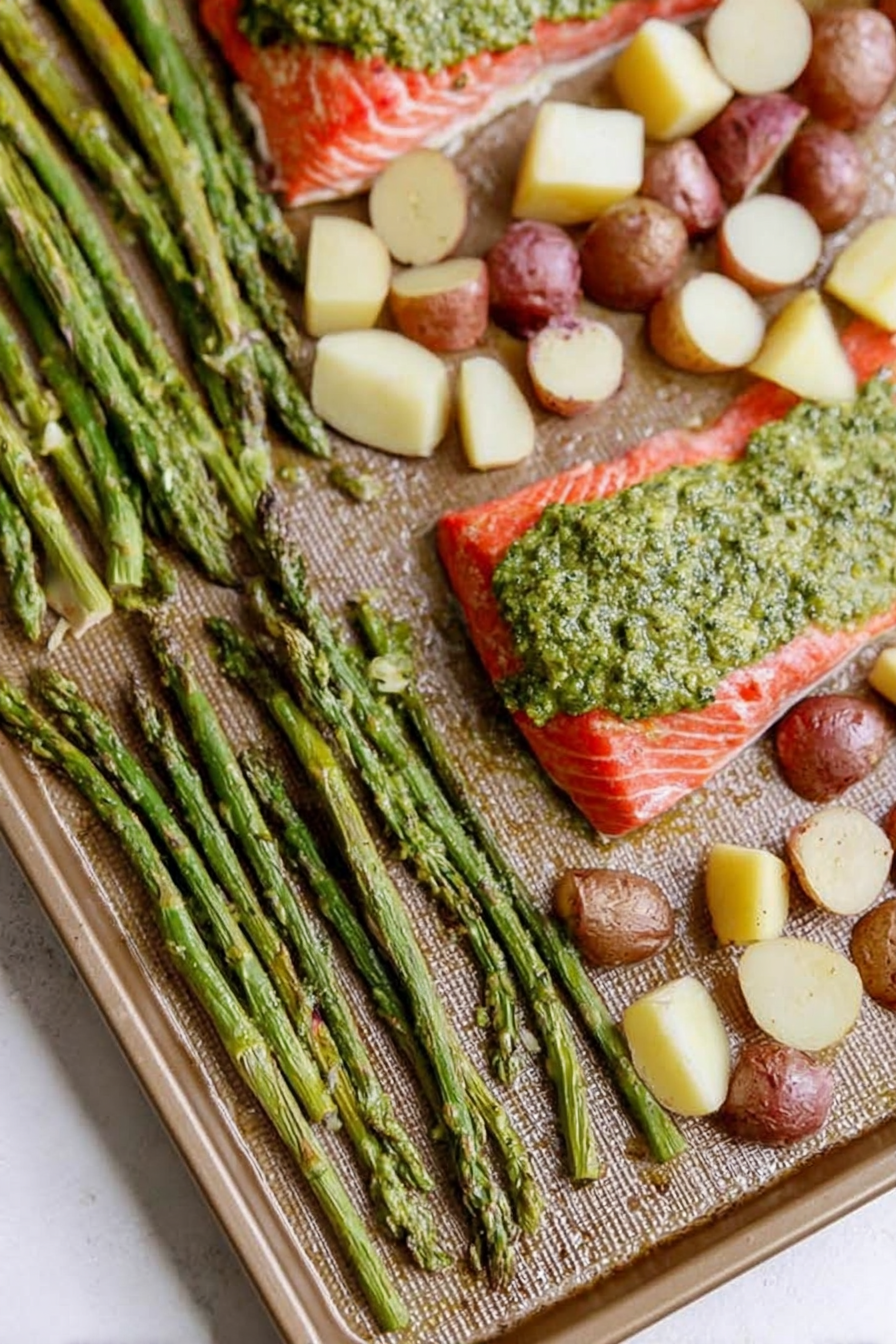 Sheet Pan Pesto Salmon