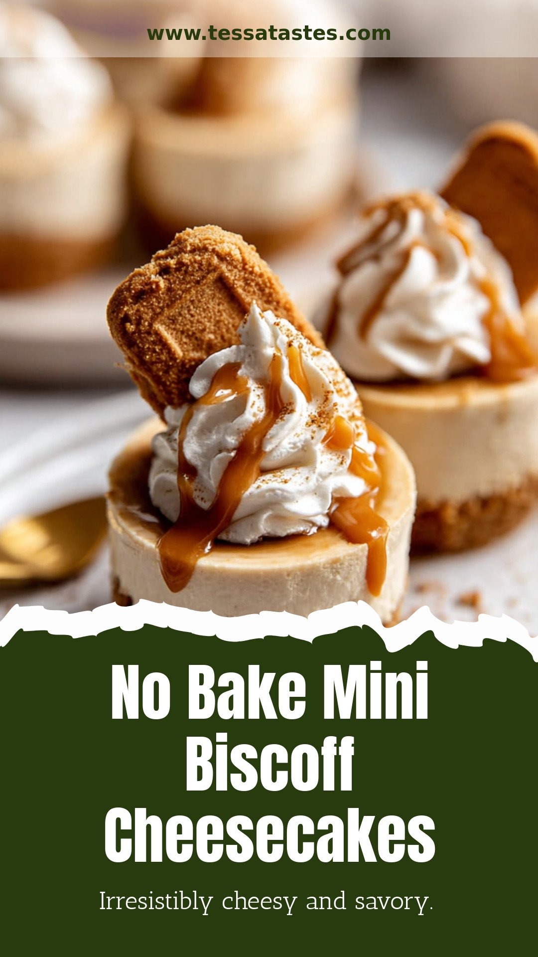 No Bake Mini Biscoff Cheesecakes
