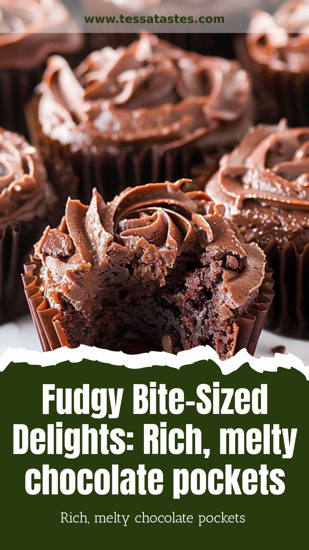 Fudgy Bite-Sized Delights: Rich, melty chocolate pockets
