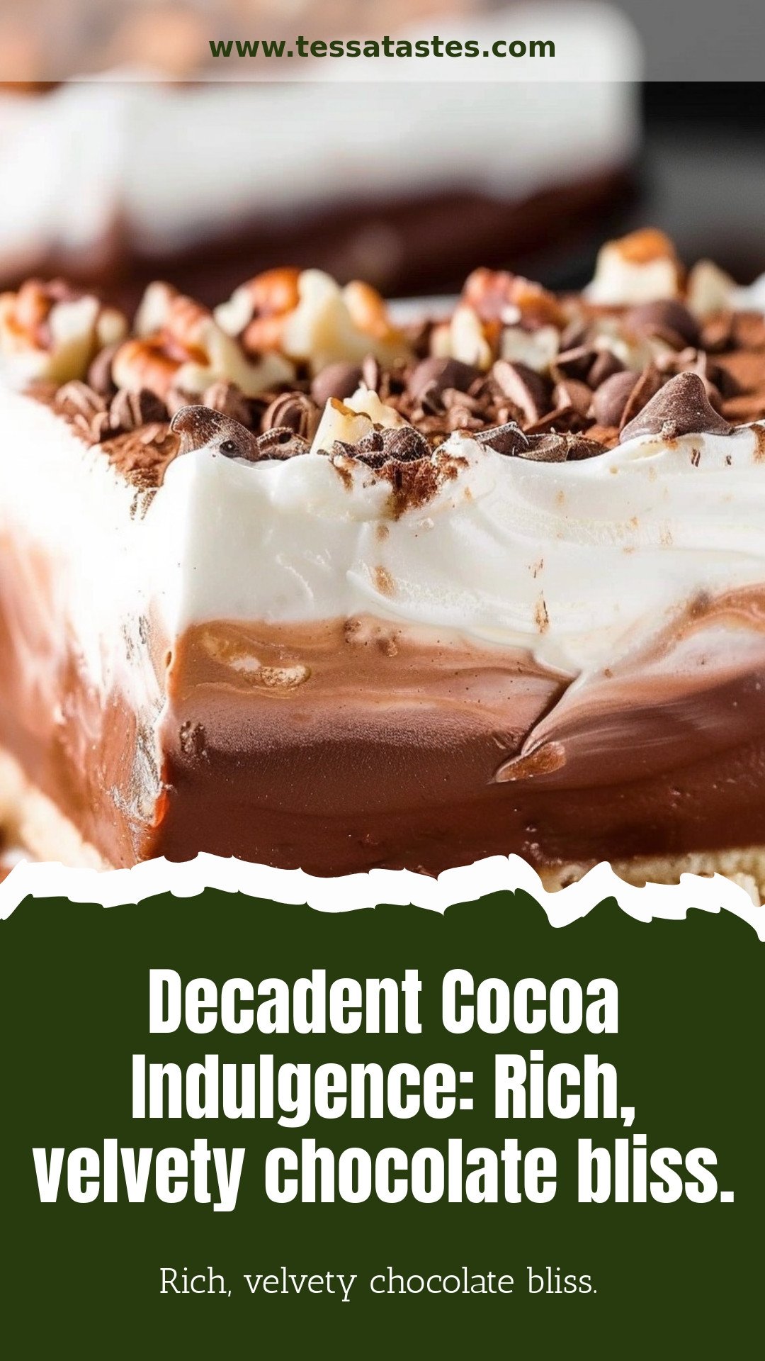Decadent Cocoa Indulgence: Rich, velvety chocolate bliss.