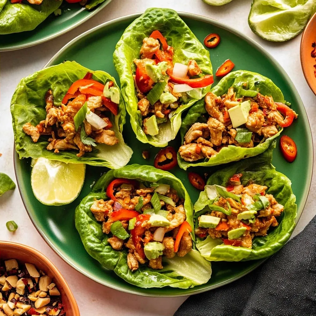 Thai Chicken Lettuce Wraps