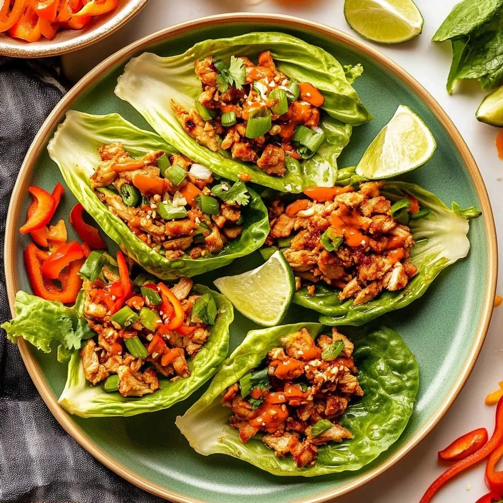 Thai Chicken Lettuce Wraps