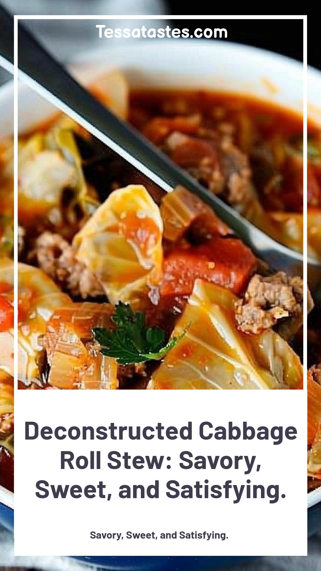 Deconstructed Cabbage Roll Stew: Savory, Sweet, and Satisfying.
