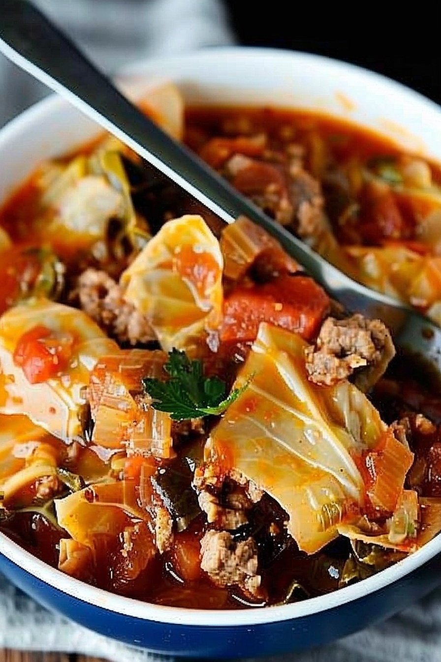 Deconstructed Cabbage Roll Stew: Savory, Sweet, and Satisfying.