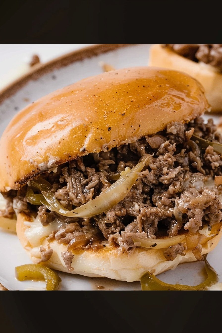 Philly Cheesesteak Joes: Savory cheesy meaty perfection