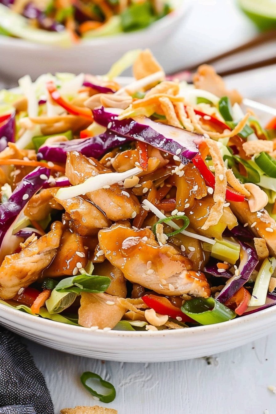 Crunchy Asian Chicken Toss: Savory, sweet, and crisp.