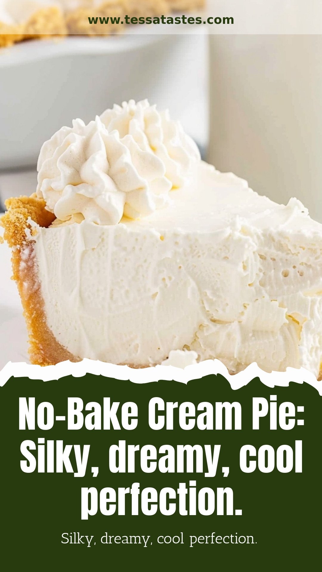 No-Bake Cream Pie: Silky, dreamy, cool perfection.