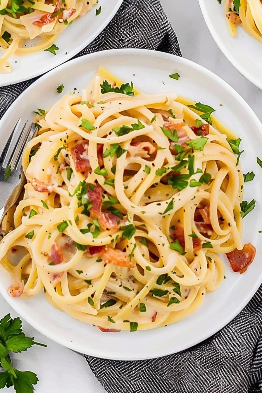 Creamy Roman Spaghetti: Silky, savory perfection.