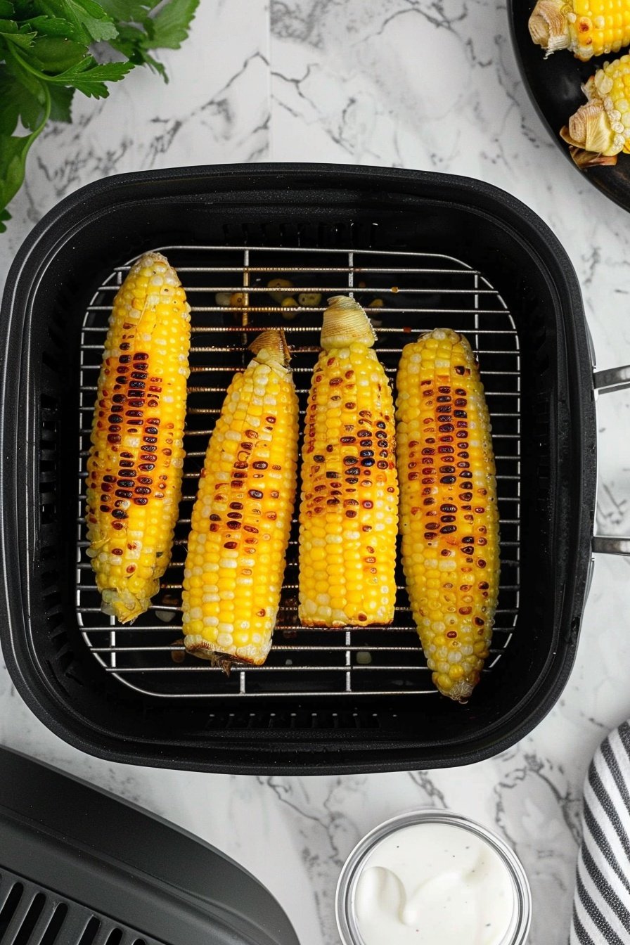 Air Fried Corn Cob: Smoky Sweet Kernels
