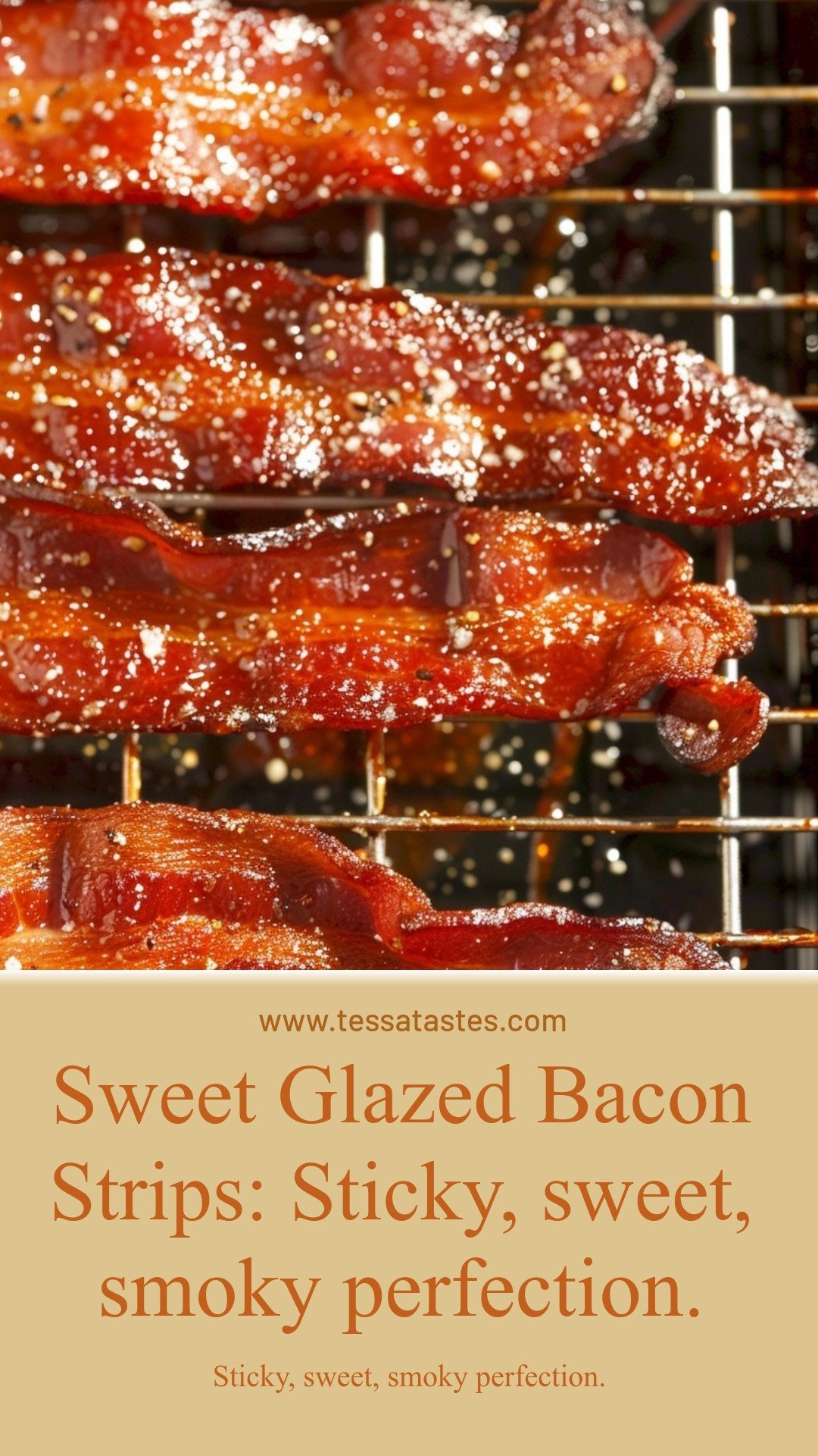 Sweet Glazed Bacon Strips: Sticky, sweet, smoky perfection.