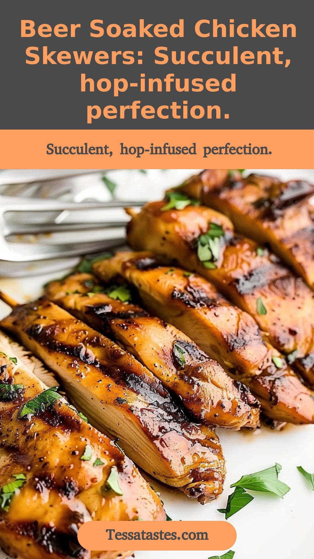 Beer Soaked Chicken Skewers: Succulent, hop-infused perfection.
