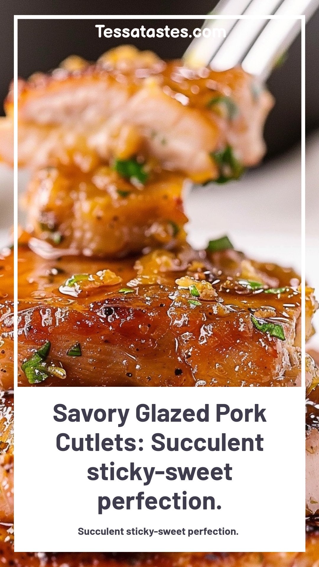 Savory Glazed Pork Cutlets: Succulent sticky-sweet perfection.