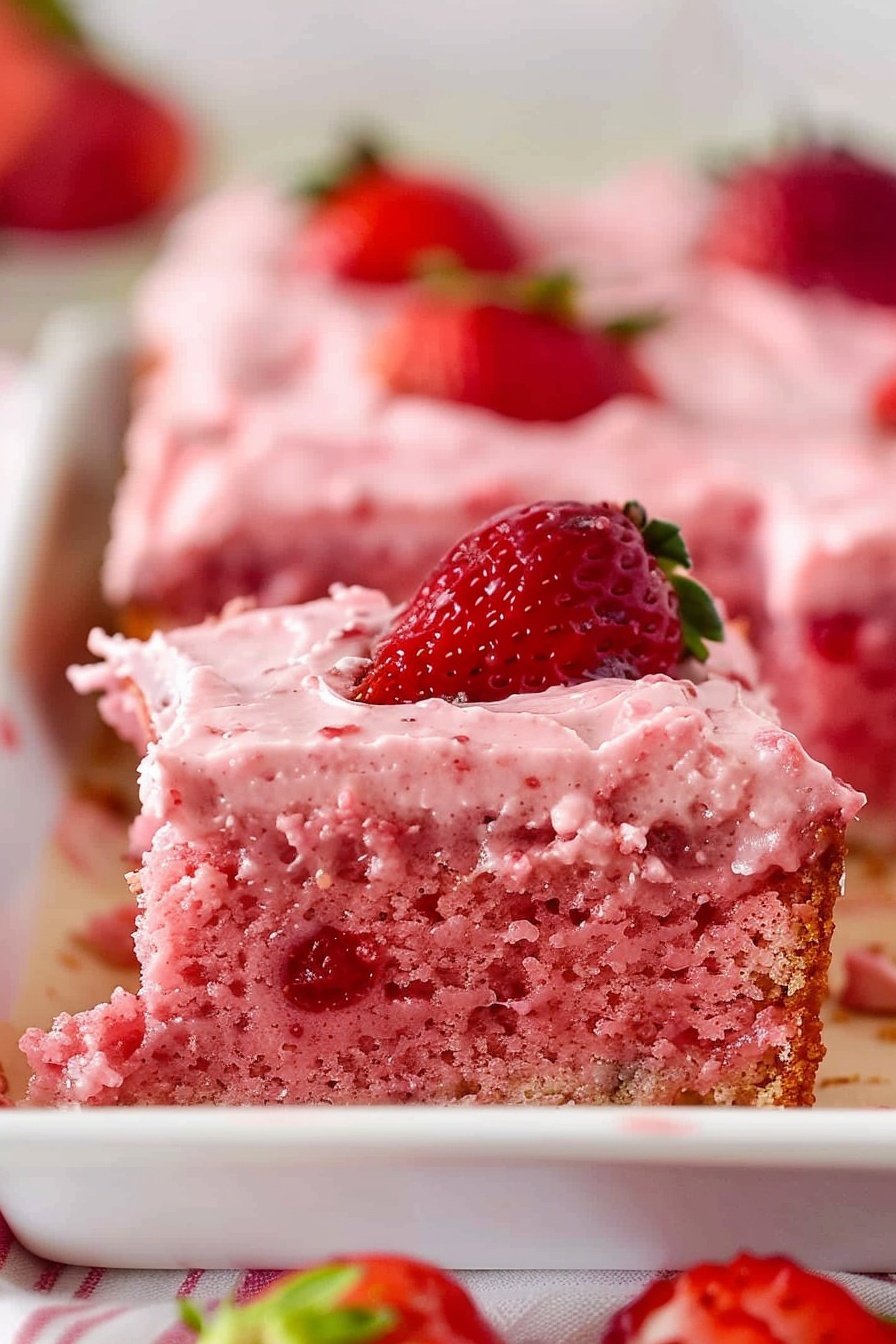 Easy Strawberry Slab Cake: Summer's Sweetest Slice