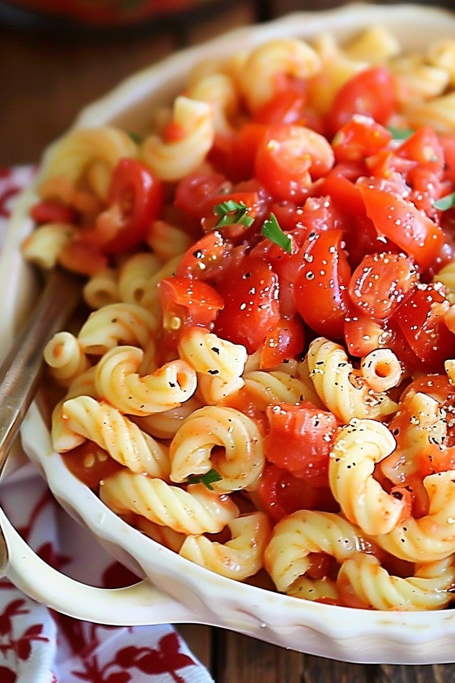 Summer Tomato Macaroni: Sun-ripened tangy perfection.