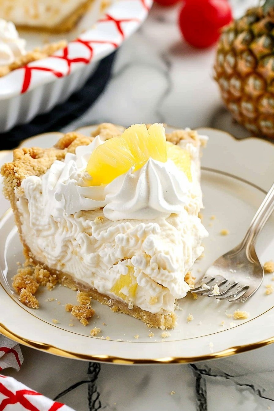 Tropical Pineapple Dream Pie: Sunshine in every slice.