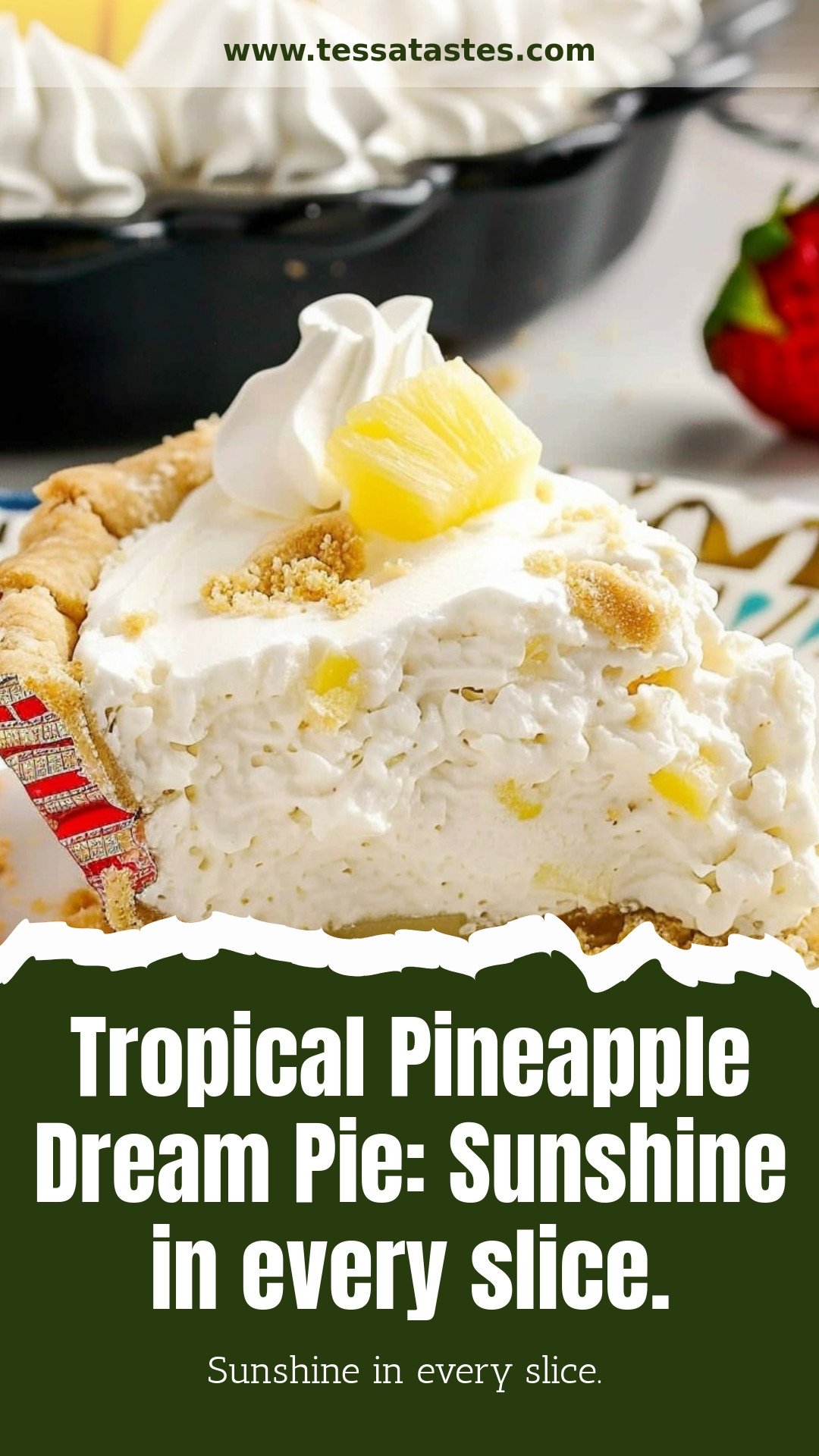 Tropical Pineapple Dream Pie: Sunshine in every slice.