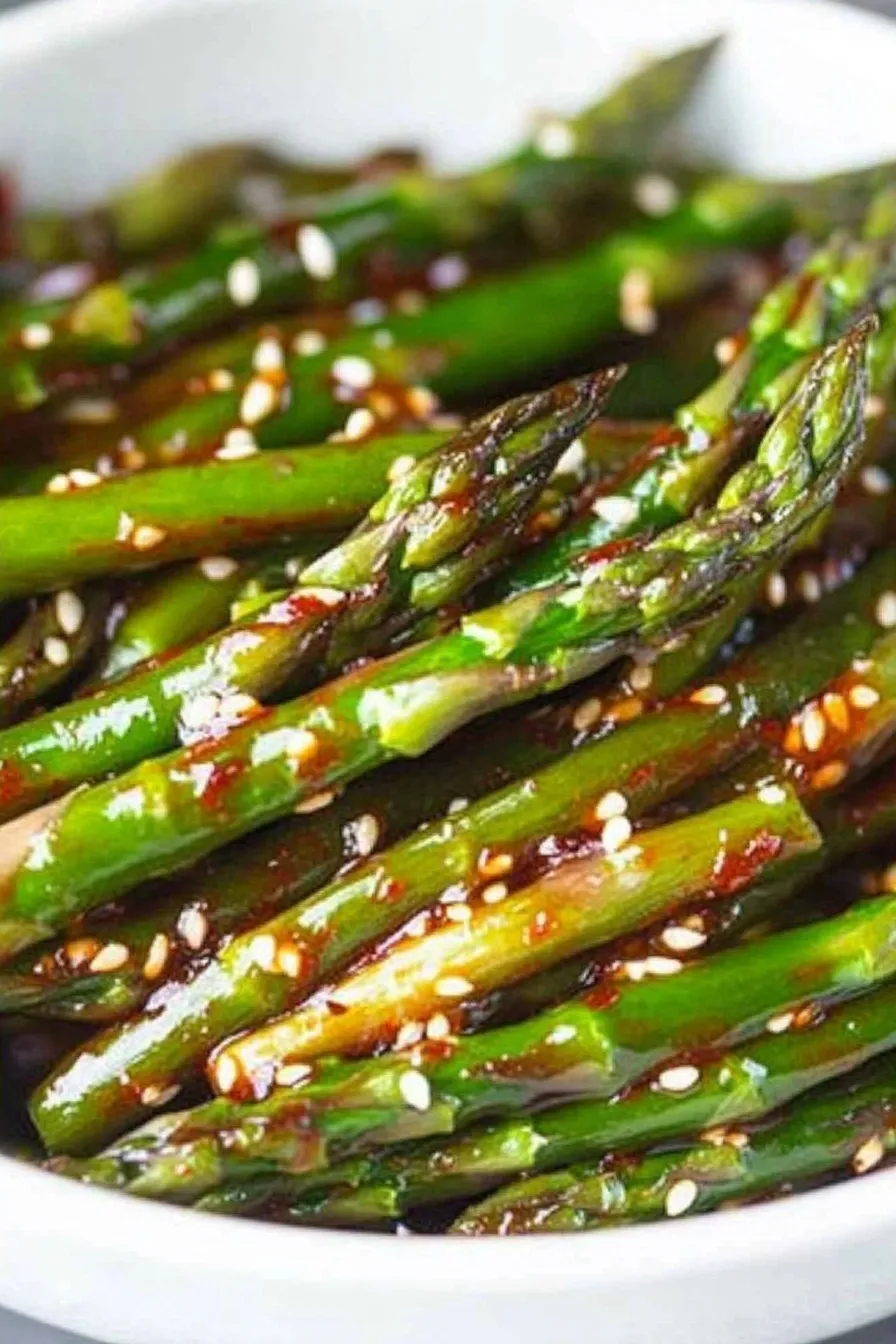 Asparagus with Spicy Gochujang Glaze