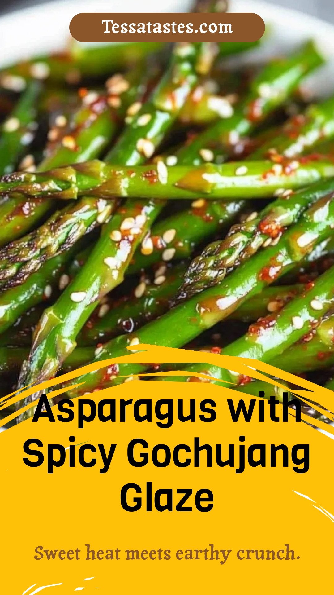 Asparagus with Spicy Gochujang Glaze