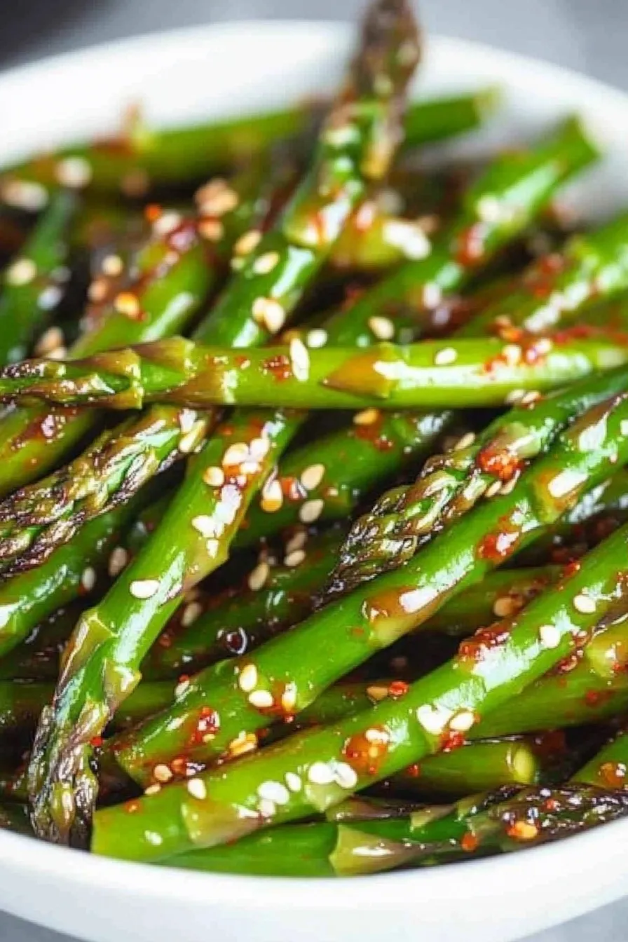 Asparagus with Spicy Gochujang Glaze