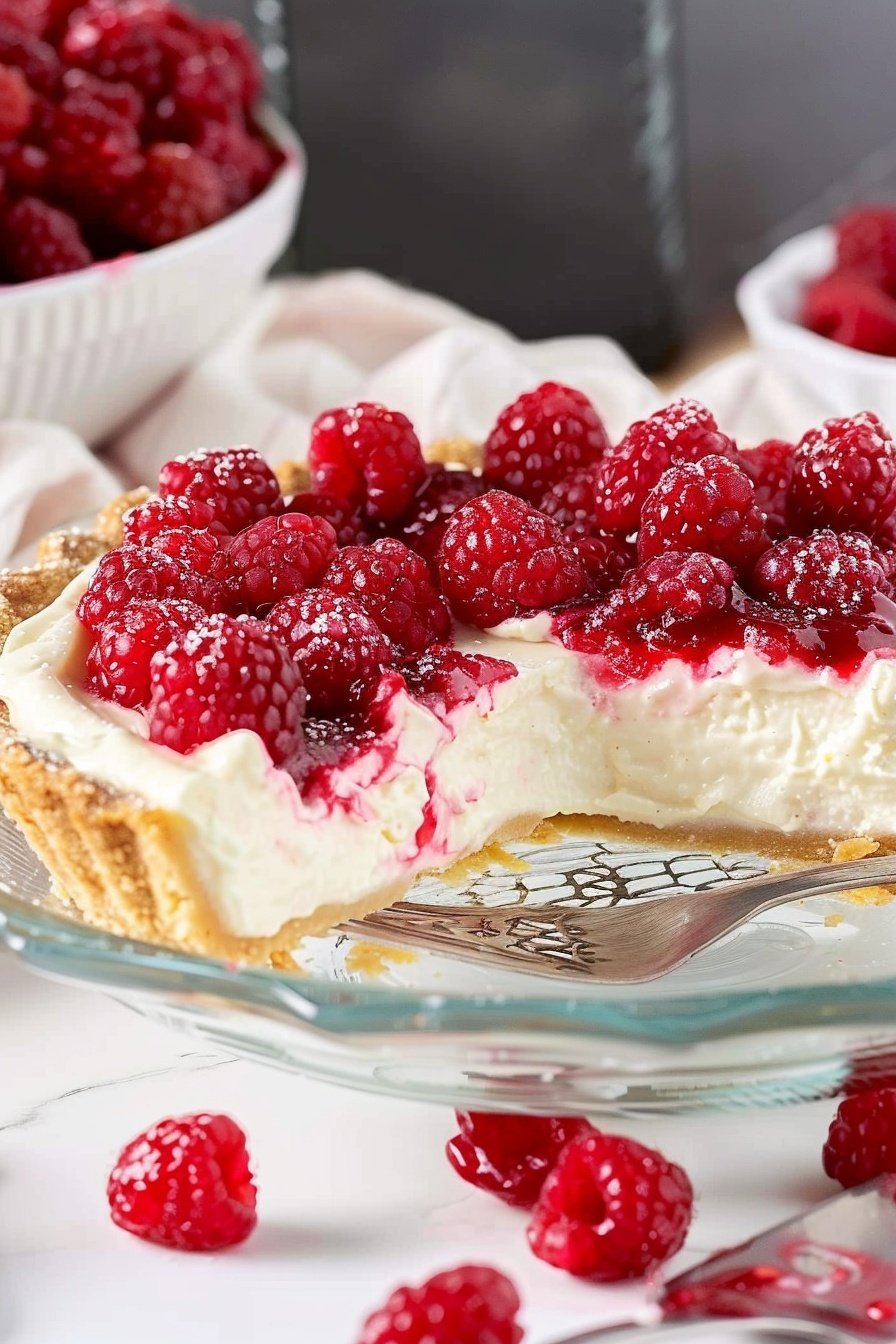 Creamy Raspberry Pie: Tart, Sweet, Creamy Bliss
