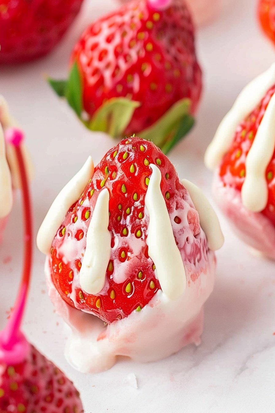 Creamy Strawberry Bites: Tiny bursts of bliss.