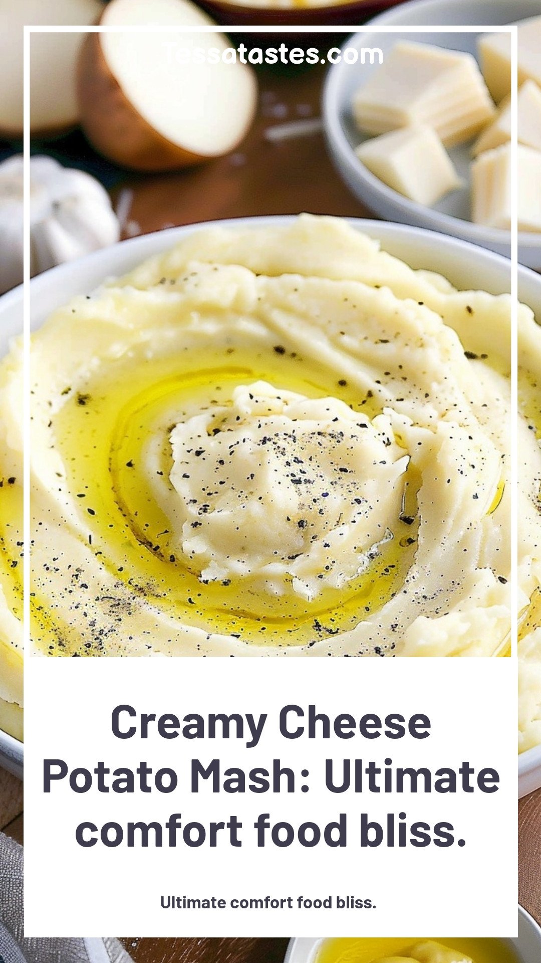 Creamy Cheese Potato Mash: Ultimate comfort food bliss.