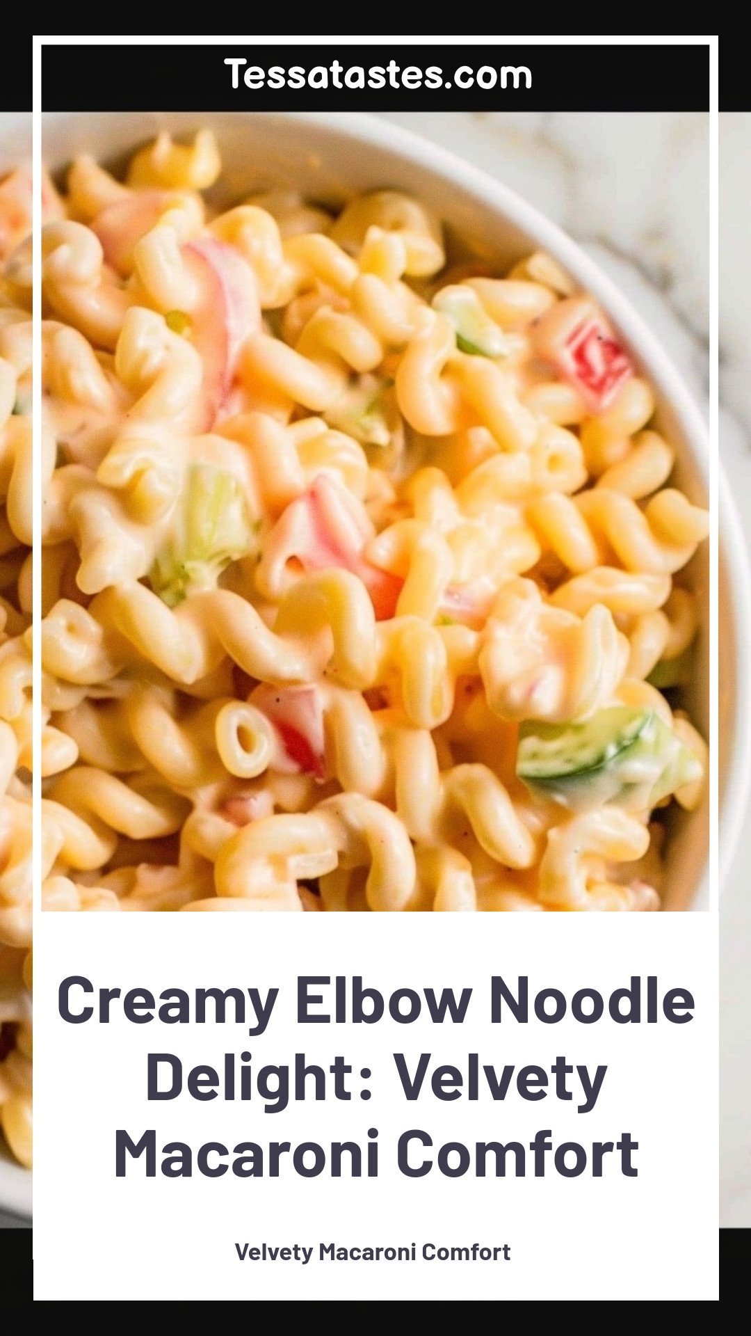 Creamy Elbow Noodle Delight: Velvety Macaroni Comfort