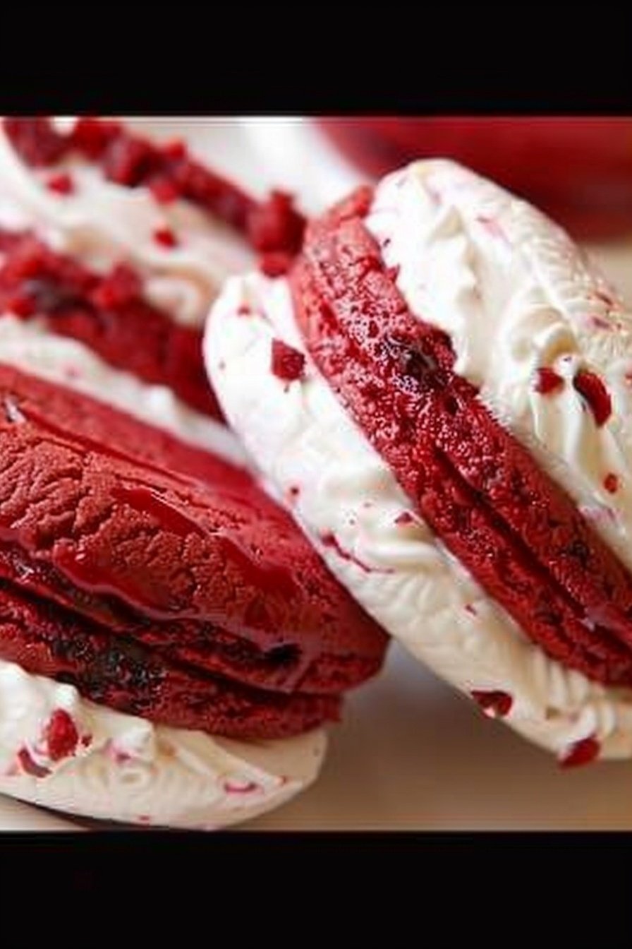 Crimson Cream Delights: Velvety berry bliss.