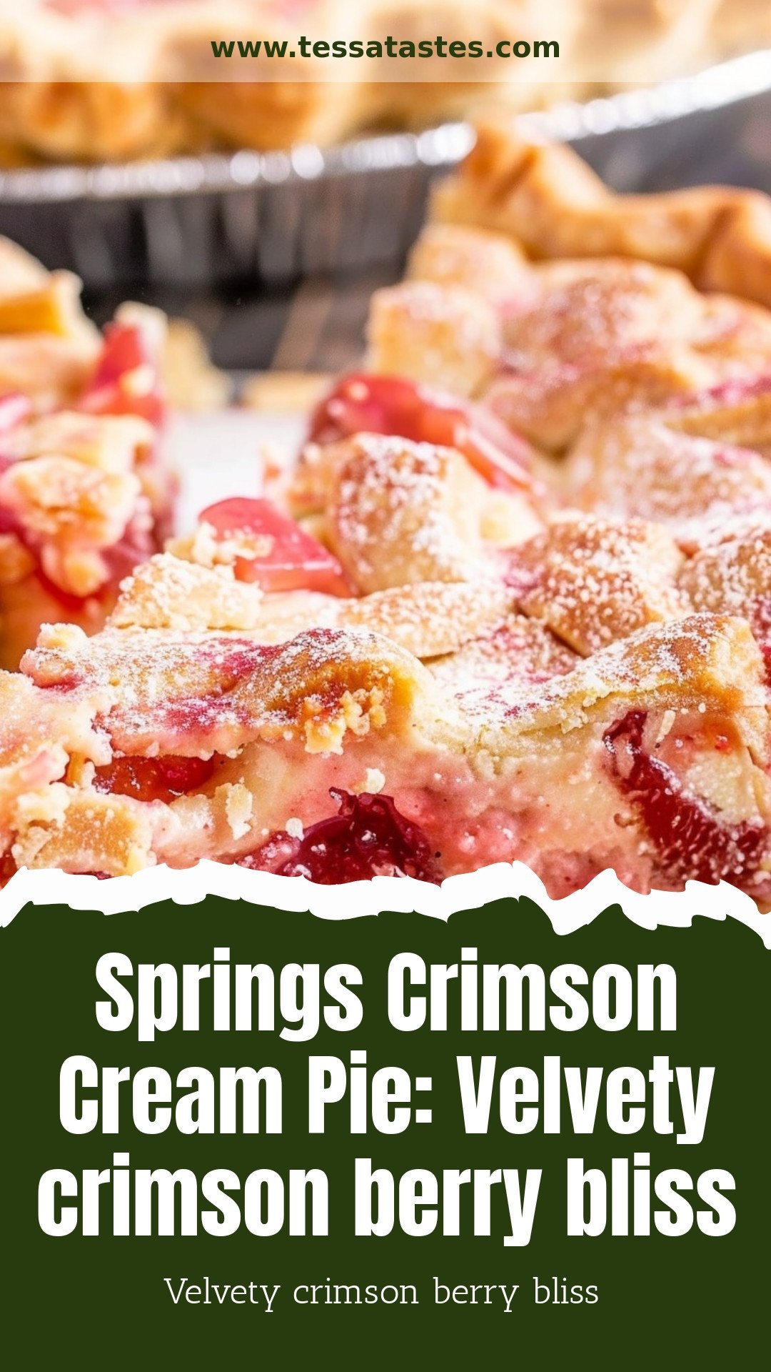 Springs Crimson Cream Pie: Velvety crimson berry bliss