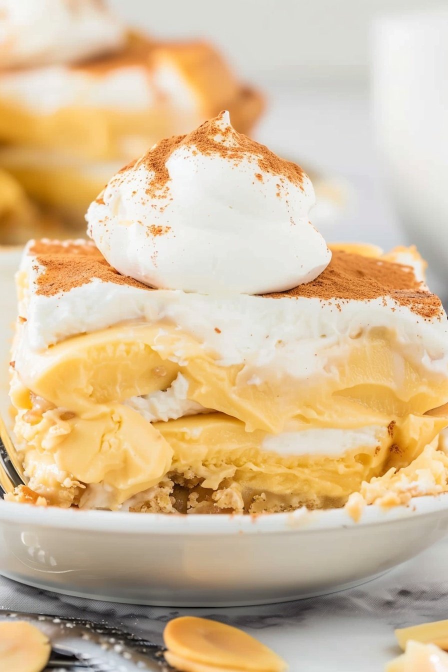 Creamy Southern Dessert: Velvety peach cobbler dream.