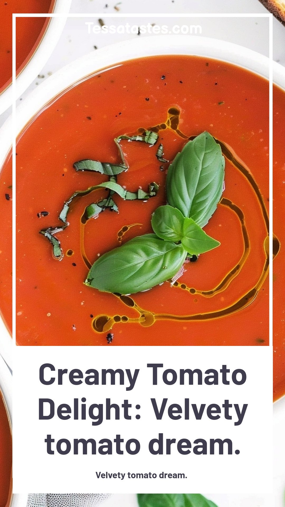 Creamy Tomato Delight: Velvety tomato dream.