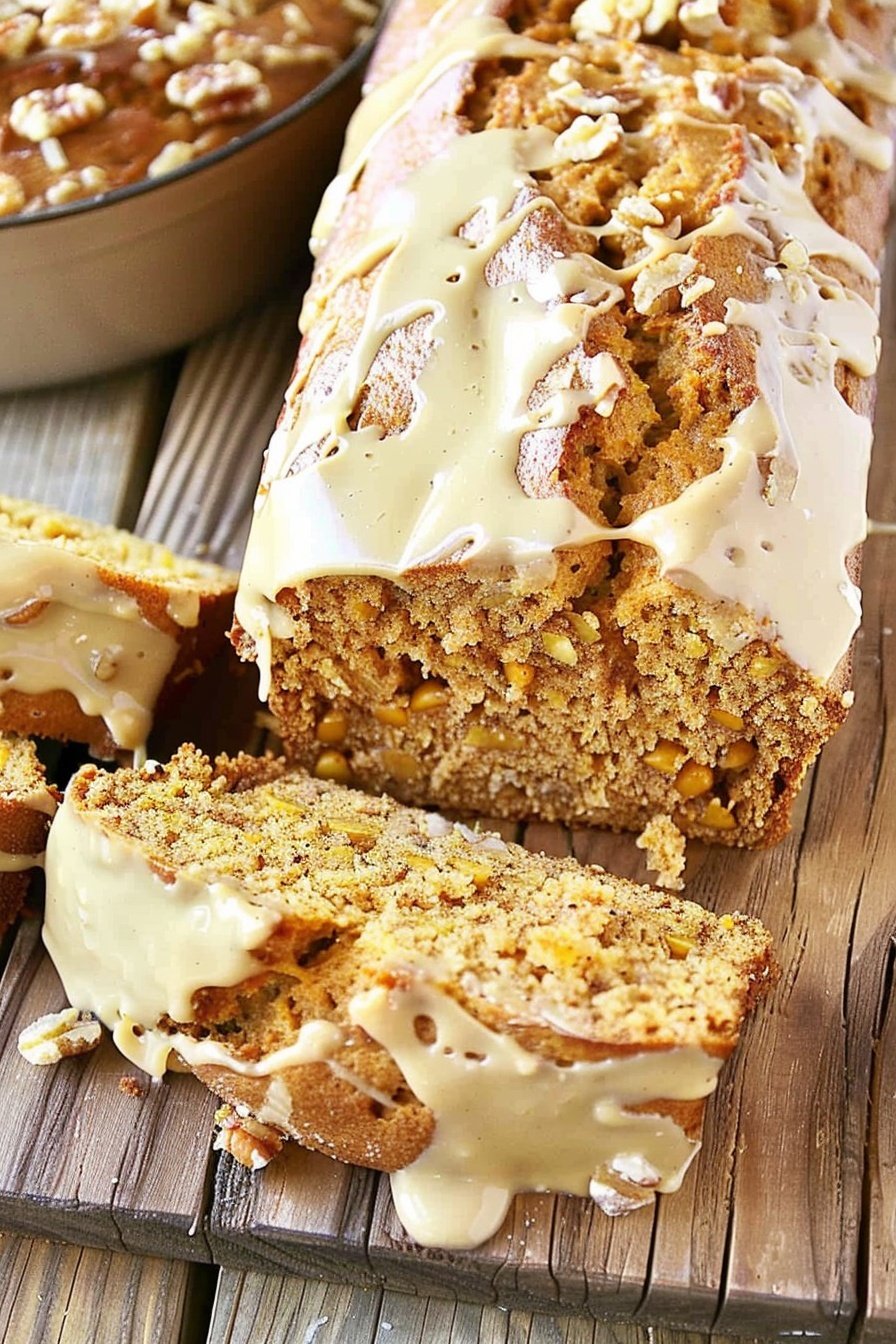 Spiced Pumpkin Nut Bread: Warm, spiced autumn bliss.