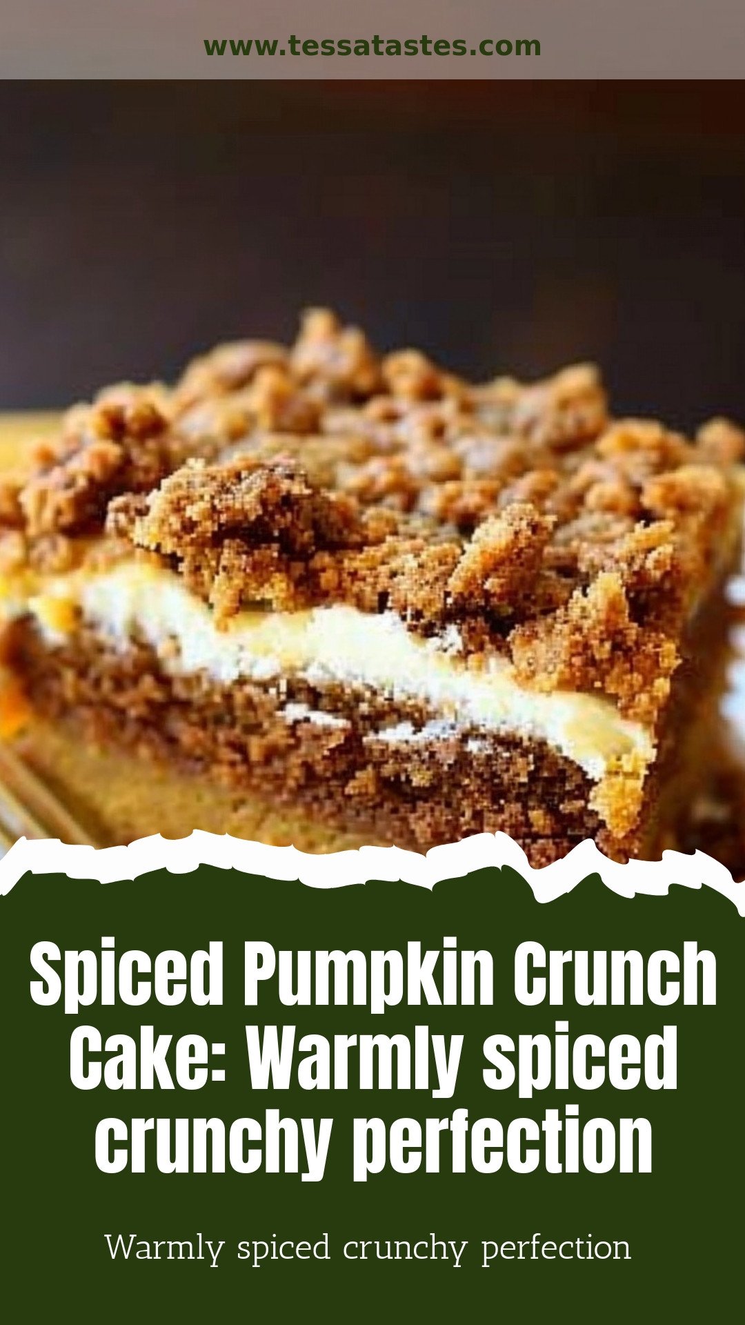 Spiced Pumpkin Crunch Cake: Warmly spiced crunchy perfection
