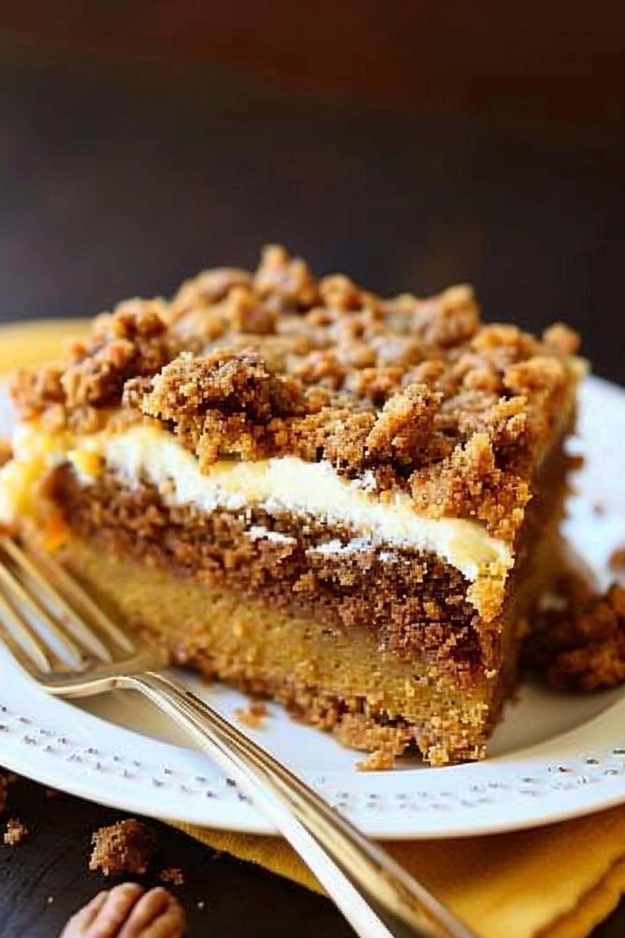 Spiced Pumpkin Crunch Cake: Warmly spiced crunchy perfection