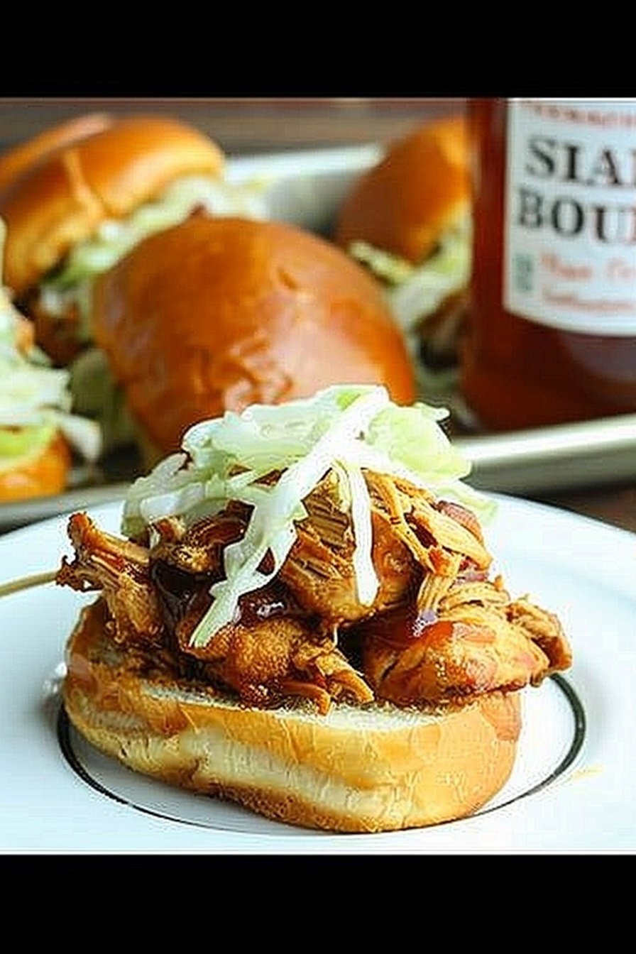 Tangy Chicken Sliders: Zesty Pulled Chicken Bites