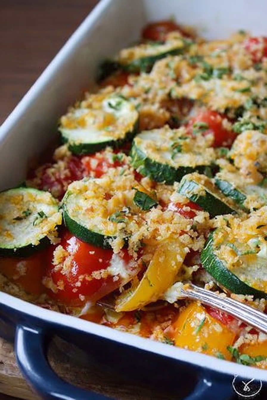 Zucchini and Tomato Bake and Being the Statue