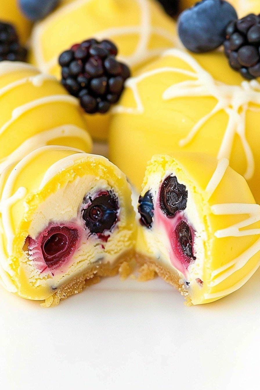 Zesty Berry Cheesecake Bites: Tangy, creamy, irresistible bliss.