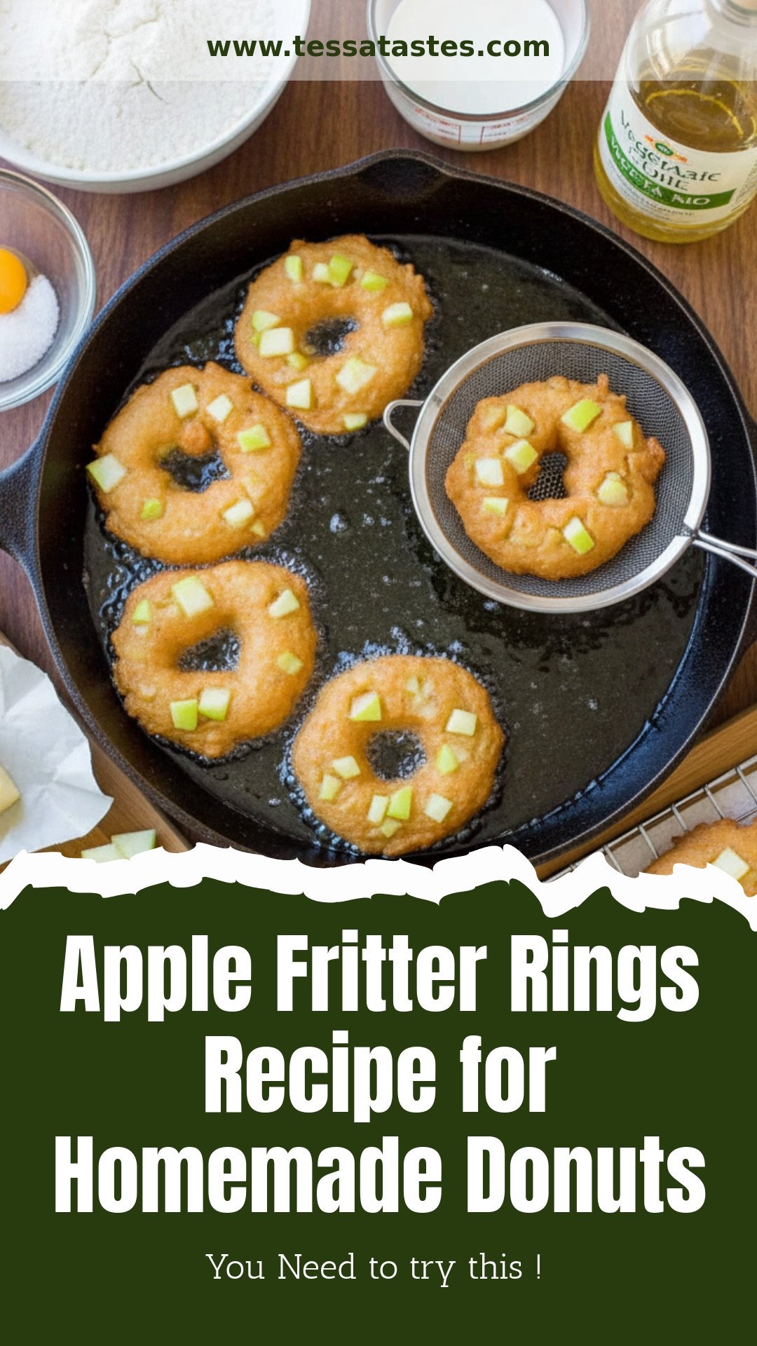 Apple Fritter Rings Recipe for Homemade Donuts