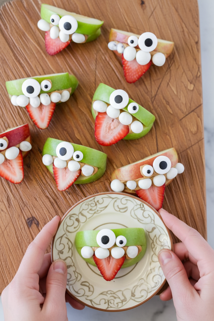 Apple Monster Teeth Dental Health Guide