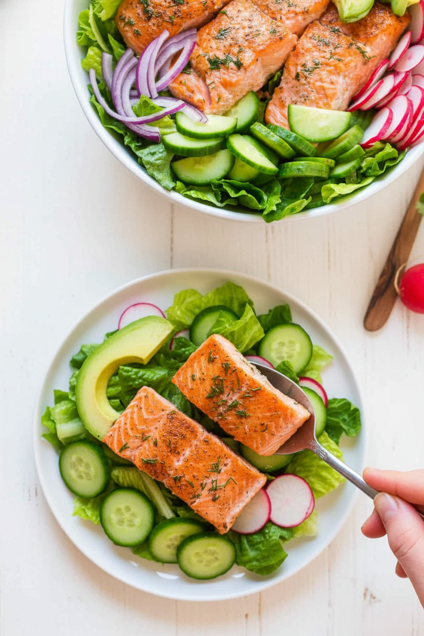 Avocado Salmon Salad Recipe Video