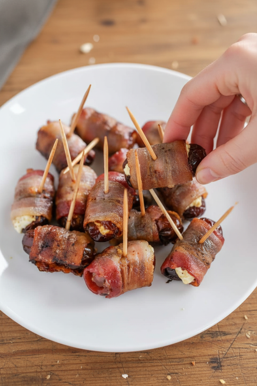 Bacon Wrapped Dates Appetizer Recipe