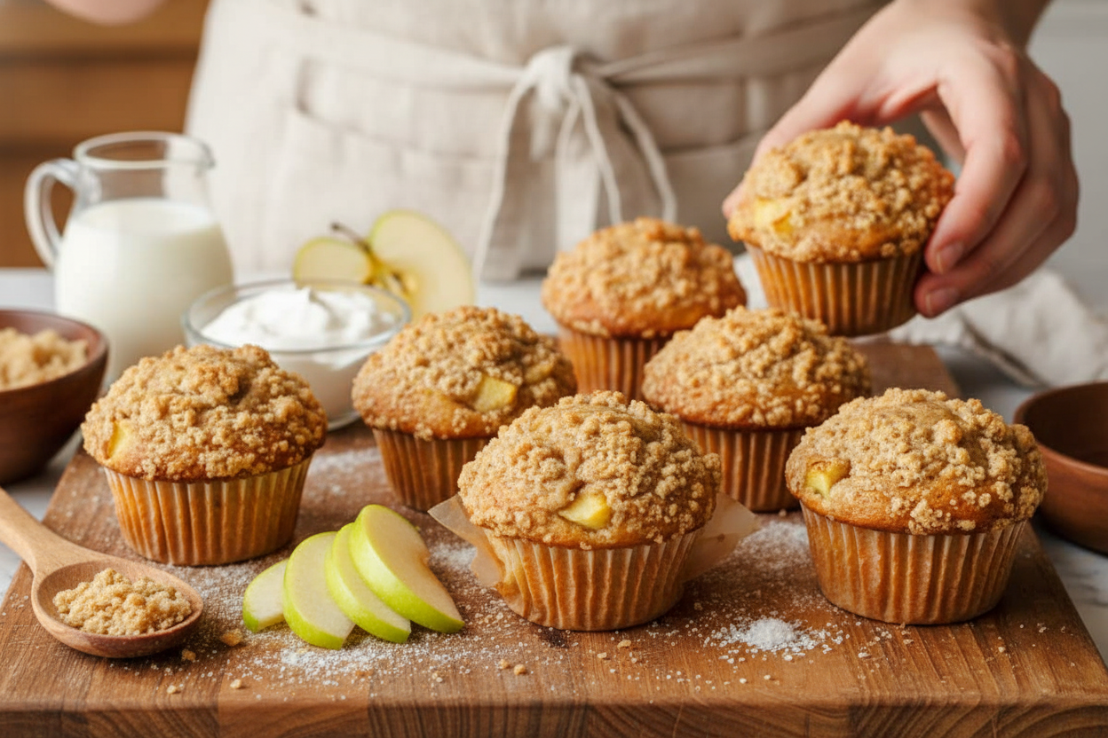 Bakery Style Apple Muffins Secret Recipe